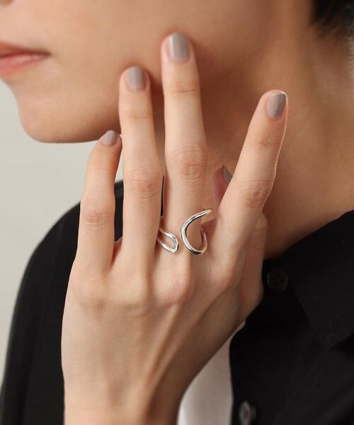 COCOSHNIK ONKITSCH / ココシュニックオンキッチュ リング | シルバー ニュアンスライン アシンメオープンリング | 詳細8