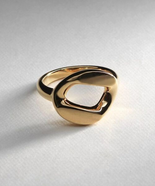 COCOSHNIK ONKITSCH / ココシュニックオンキッチュ リング | シルバー カーブチェーンモチーフ シングルリング GP | 詳細2