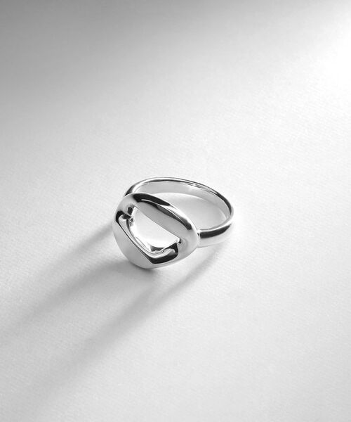 COCOSHNIK ONKITSCH / ココシュニックオンキッチュ リング | シルバー カーブチェーンモチーフ シングルリング | 詳細1