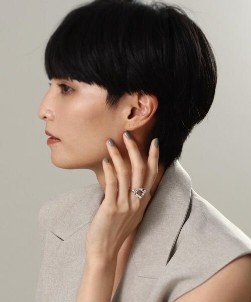 COCOSHNIK ONKITSCH / ココシュニックオンキッチュ リング | シルバー カーブチェーンモチーフ シングルリング | 詳細5