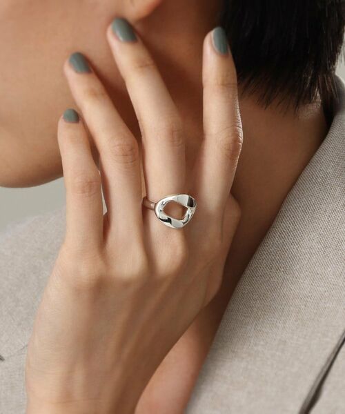 COCOSHNIK ONKITSCH / ココシュニックオンキッチュ リング | シルバー カーブチェーンモチーフ シングルリング | 詳細6