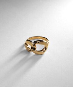 COCOSHNIK ONKITSCH / ココシュニックオンキッチュ リング | シルバー カーブチェーンモチーフ ダブルリング GP