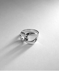 COCOSHNIK ONKITSCH / ココシュニックオンキッチュ リング | シルバー カーブチェーンモチーフ ダブルリング