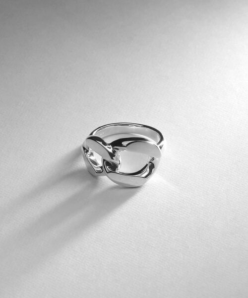 COCOSHNIK ONKITSCH / ココシュニックオンキッチュ リング | シルバー カーブチェーンモチーフ ダブルリング（シルバー(600)）