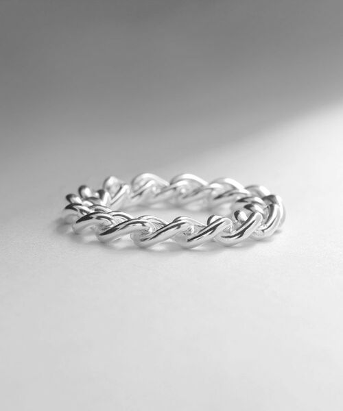 COCOSHNIK ONKITSCH / ココシュニックオンキッチュ リング | シルバー チェーンリング カーブチェーン | 詳細2