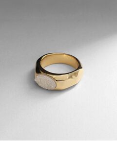 COCOSHNIK ONKITSCH / ココシュニックオンキッチュ リング | シルバー カラーストーン ホワイトドルジーアゲート ニュアンスリングL GP