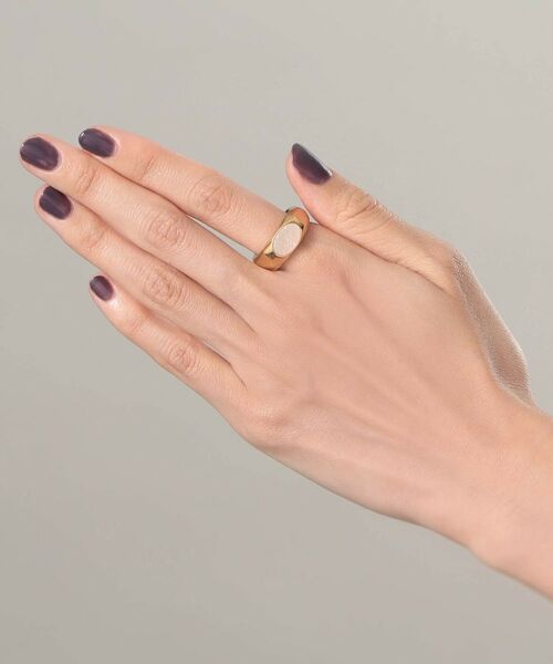 COCOSHNIK ONKITSCH / ココシュニックオンキッチュ リング | シルバー カラーストーン ホワイトドルジーアゲート ニュアンスリングL GP | 詳細9