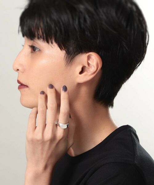 COCOSHNIK ONKITSCH / ココシュニックオンキッチュ リング | シルバー カラーストーン ホワイトドルジーアゲート ニュアンスリングL | 詳細6