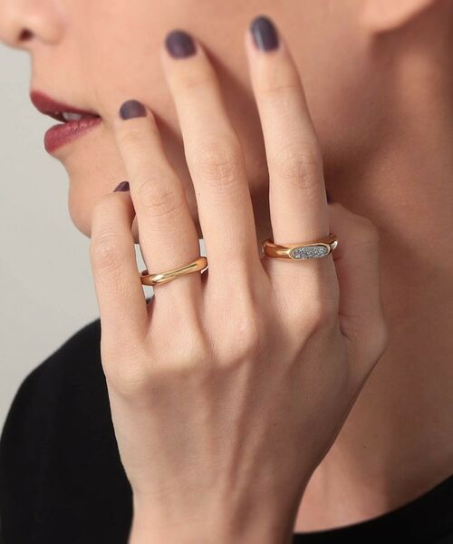 COCOSHNIK ONKITSCH / ココシュニックオンキッチュ リング | シルバー カラーストーン ブラックドルジーアゲート ニュアンスリングS GP | 詳細7