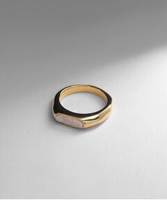 COCOSHNIK ONKITSCH / ココシュニックオンキッチュ リング | シルバー カラーストーン ホワイトドルジーアゲート ニュアンスリングS GP