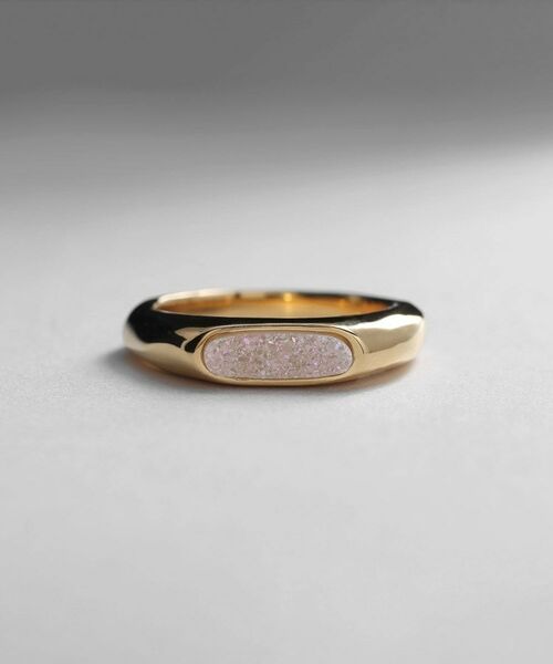 COCOSHNIK ONKITSCH / ココシュニックオンキッチュ リング | シルバー カラーストーン ホワイトドルジーアゲート ニュアンスリングS GP | 詳細2