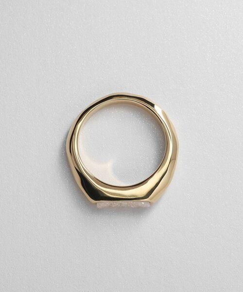 COCOSHNIK ONKITSCH / ココシュニックオンキッチュ リング | シルバー カラーストーン ホワイトドルジーアゲート ニュアンスリングS GP | 詳細3