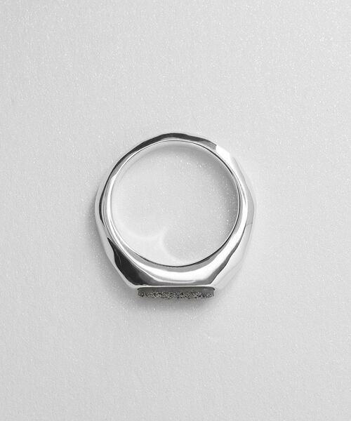 COCOSHNIK ONKITSCH / ココシュニックオンキッチュ リング | シルバー カラーストーン ブラックドルジーアゲート ニュアンスリングS | 詳細3