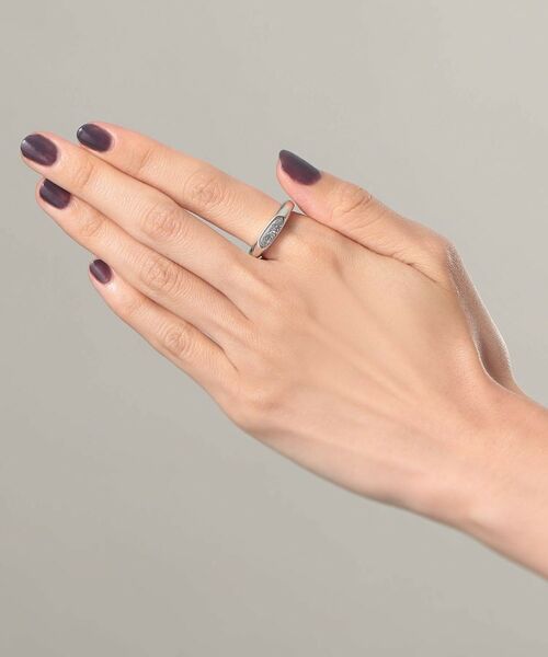 COCOSHNIK ONKITSCH / ココシュニックオンキッチュ リング | シルバー カラーストーン ブラックドルジーアゲート ニュアンスリングS | 詳細9