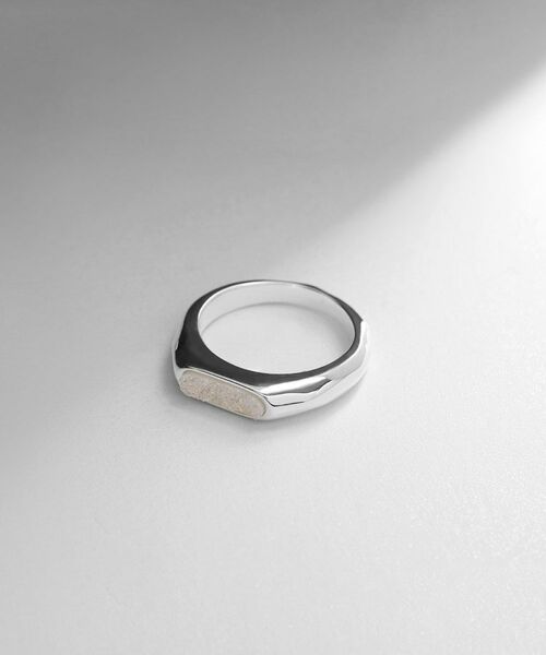 COCOSHNIK ONKITSCH / ココシュニックオンキッチュ リング | シルバー カラーストーン ホワイトドルジーアゲート ニュアンスリングS | 詳細1
