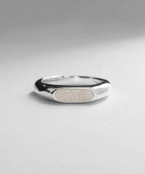 COCOSHNIK ONKITSCH / ココシュニックオンキッチュ リング | シルバー カラーストーン ホワイトドルジーアゲート ニュアンスリングS | 詳細2