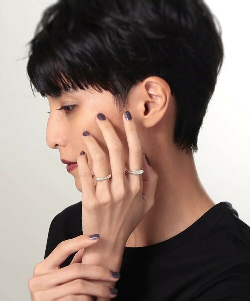 COCOSHNIK ONKITSCH / ココシュニックオンキッチュ リング | シルバー カラーストーン ホワイトドルジーアゲート ニュアンスリングS | 詳細5