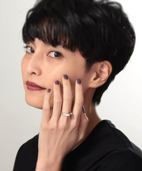 COCOSHNIK ONKITSCH / ココシュニックオンキッチュ リング | シルバー カラーストーン ホワイトドルジーアゲート ニュアンスリングS | 詳細6