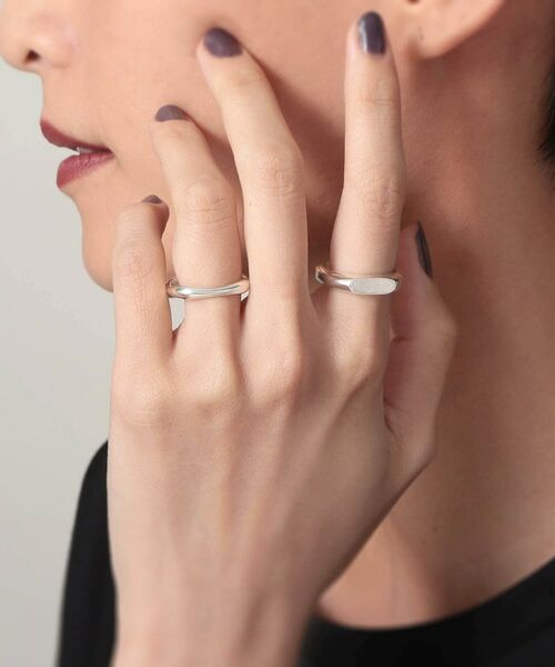 COCOSHNIK ONKITSCH / ココシュニックオンキッチュ リング | シルバー カラーストーン ホワイトドルジーアゲート ニュアンスリングS | 詳細7