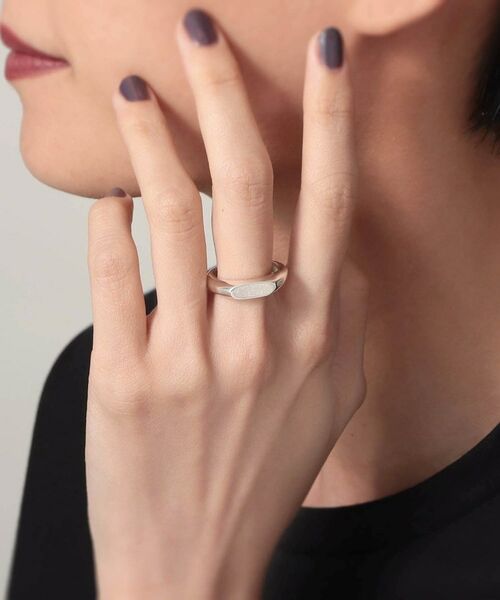 COCOSHNIK ONKITSCH / ココシュニックオンキッチュ リング | シルバー カラーストーン ホワイトドルジーアゲート ニュアンスリングS | 詳細8