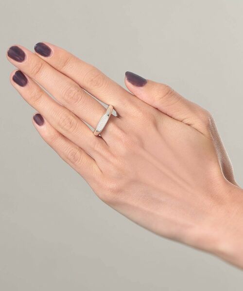 COCOSHNIK ONKITSCH / ココシュニックオンキッチュ リング | シルバー カラーストーン ホワイトドルジーアゲート ニュアンスリングS | 詳細9