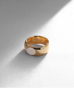 COCOSHNIK ONKITSCH / ココシュニックオンキッチュ リング | シルバー カラーストーン（ホワイトアゲート）ワイドリング GP