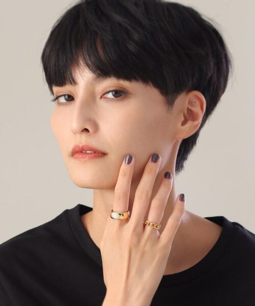 COCOSHNIK ONKITSCH / ココシュニックオンキッチュ リング | シルバー カラーストーン（ホワイトアゲート）ワイドリング GP | 詳細5