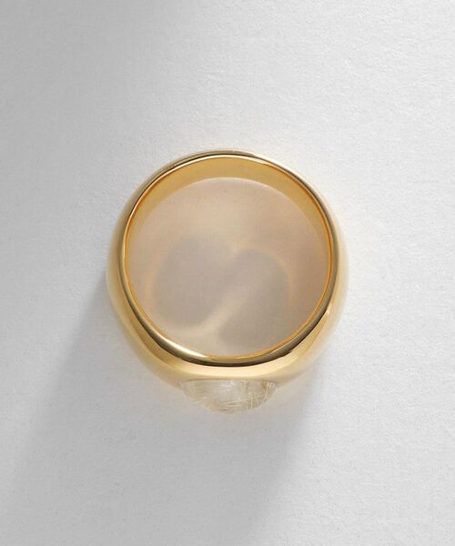 COCOSHNIK ONKITSCH / ココシュニックオンキッチュ リング | シルバー カラーストーン（ルチルクォーツ）ワイドリング GP | 詳細3