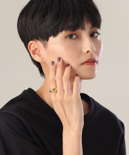 COCOSHNIK ONKITSCH / ココシュニックオンキッチュ リング | シルバー カラーストーン（ルチルクォーツ）ワイドリング GP | 詳細6