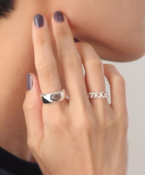 COCOSHNIK ONKITSCH / ココシュニックオンキッチュ リング | シルバー カラーストーン（トルマリンインクォーツ）ワイドリング | 詳細7