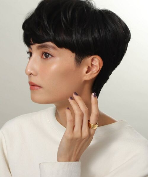 COCOSHNIK ONKITSCH / ココシュニックオンキッチュ リング | シルバー ツイストスクエア リングL GP | 詳細6