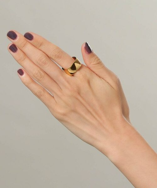 COCOSHNIK ONKITSCH / ココシュニックオンキッチュ リング | シルバー ツイストスクエア リングL GP | 詳細9