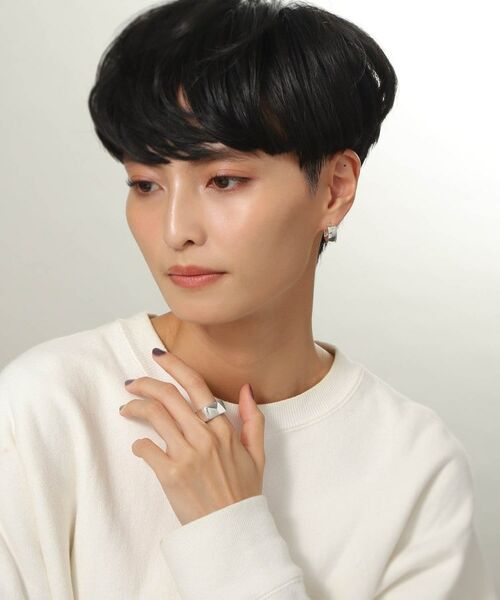 COCOSHNIK ONKITSCH / ココシュニックオンキッチュ リング | シルバー ツイストスクエア リングL | 詳細6