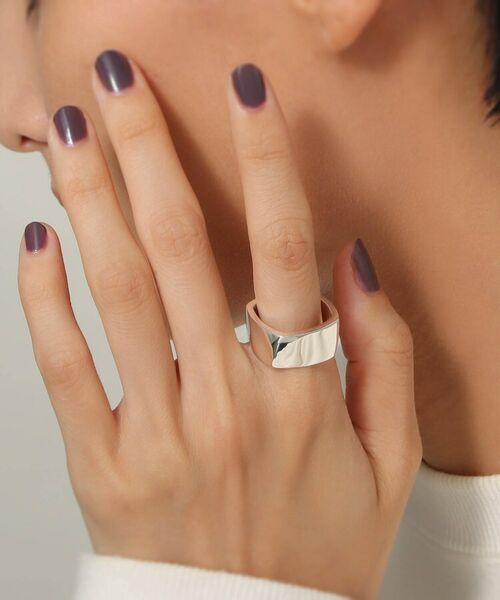 COCOSHNIK ONKITSCH / ココシュニックオンキッチュ リング | シルバー ツイストスクエア リングL | 詳細9