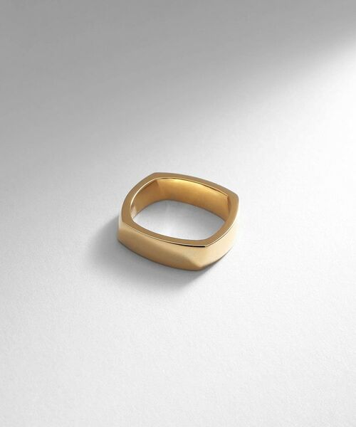 COCOSHNIK ONKITSCH / ココシュニックオンキッチュ リング | シルバー ツイストスクエア リングS GP | 詳細1