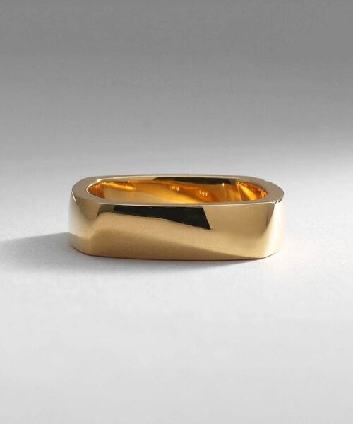 COCOSHNIK ONKITSCH / ココシュニックオンキッチュ リング | シルバー ツイストスクエア リングS GP | 詳細2