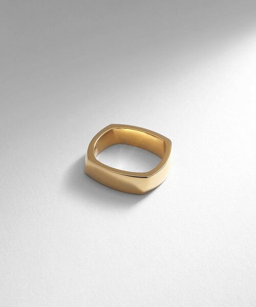 COCOSHNIK ONKITSCH / ココシュニックオンキッチュ リング | シルバー ツイストスクエア リングS GP（ゴールド(600)）