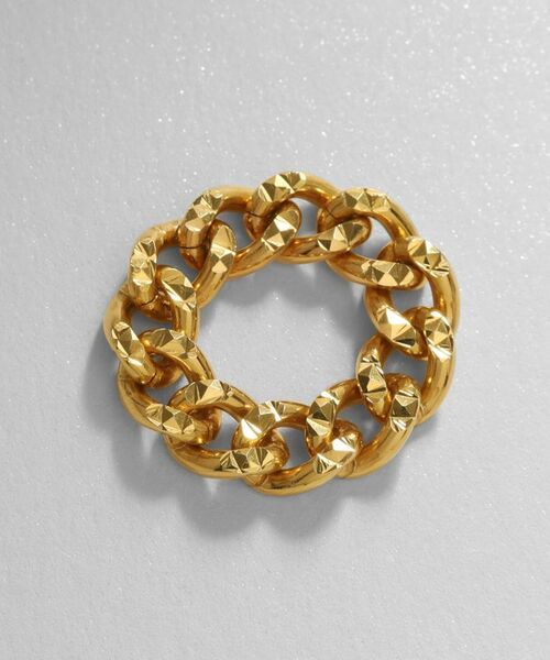 COCOSHNIK ONKITSCH / ココシュニックオンキッチュ リング | シルバー チェーンリング スパークルカットL GP | 詳細3