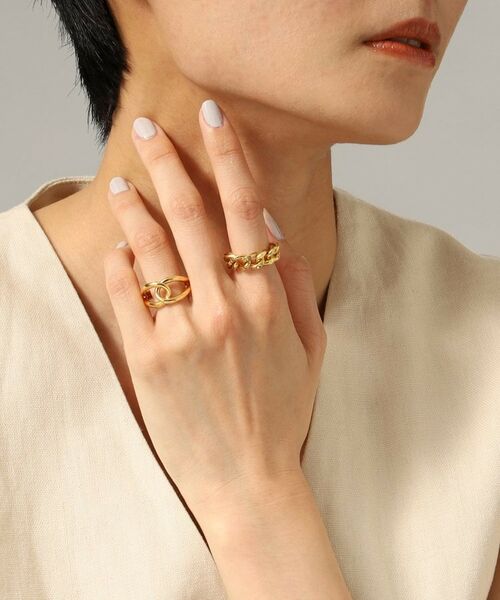 COCOSHNIK ONKITSCH / ココシュニックオンキッチュ リング | シルバー チェーンリング スパークルカットL GP | 詳細8