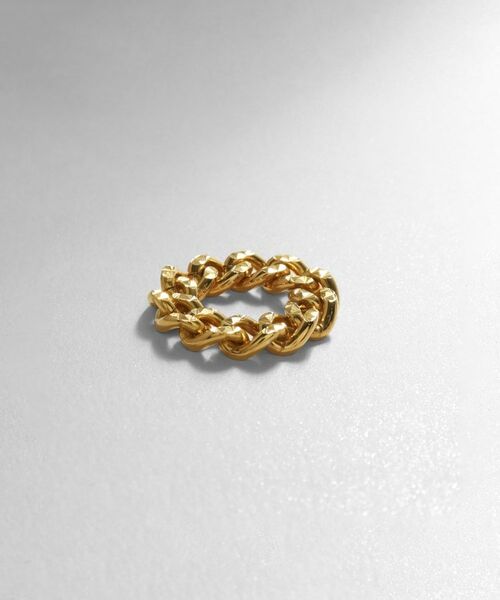 COCOSHNIK ONKITSCH / ココシュニックオンキッチュ リング | シルバー チェーンリング スパークルカットL GP（ゴールド(600)）