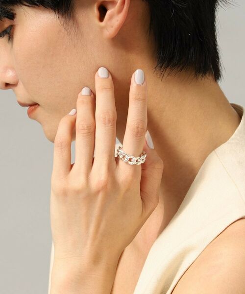 COCOSHNIK ONKITSCH / ココシュニックオンキッチュ リング | シルバー チェーンリング スパークルカットL | 詳細8