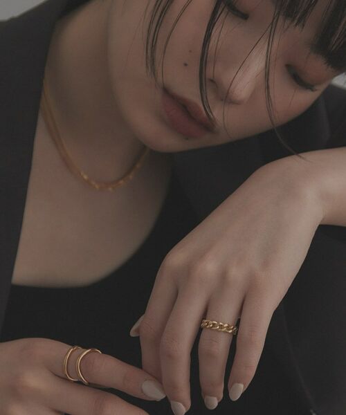 COCOSHNIK ONKITSCH / ココシュニックオンキッチュ リング | シルバー チェーンリング スパークルカットS GP | 詳細7