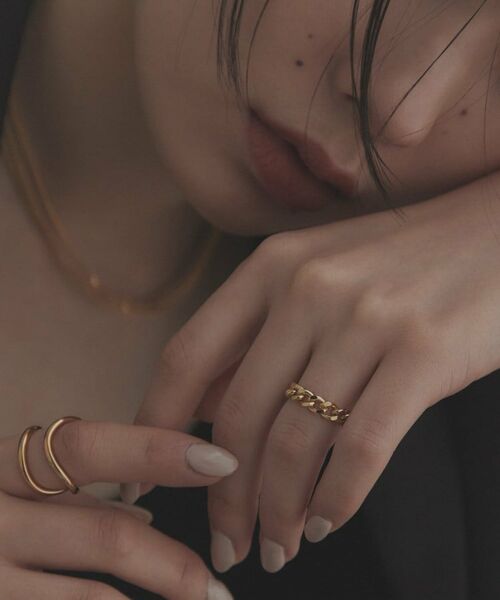 COCOSHNIK ONKITSCH / ココシュニックオンキッチュ リング | シルバー チェーンリング スパークルカットS GP | 詳細8