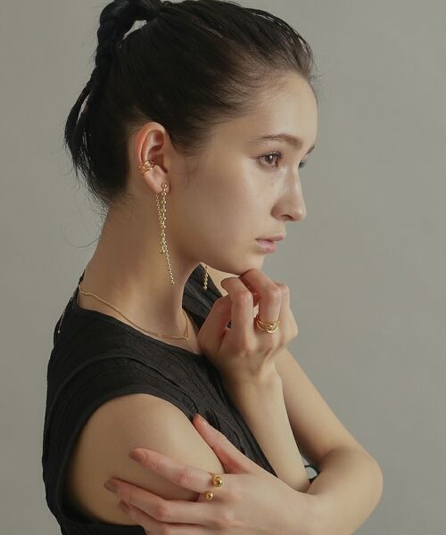 COCOSHNIK ONKITSCH / ココシュニックオンキッチュ リング | シルバー ラインリング オーバルノット GP | 詳細6