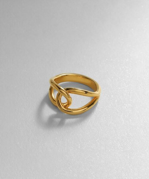 COCOSHNIK ONKITSCH / ココシュニックオンキッチュ リング | シルバー ラインリング オーバルノット GP（ゴールド(600)）