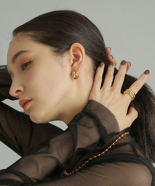 COCOSHNIK ONKITSCH / ココシュニックオンキッチュ リング | シルバー ニッティングモチーフ エタニティリングL GP | 詳細10