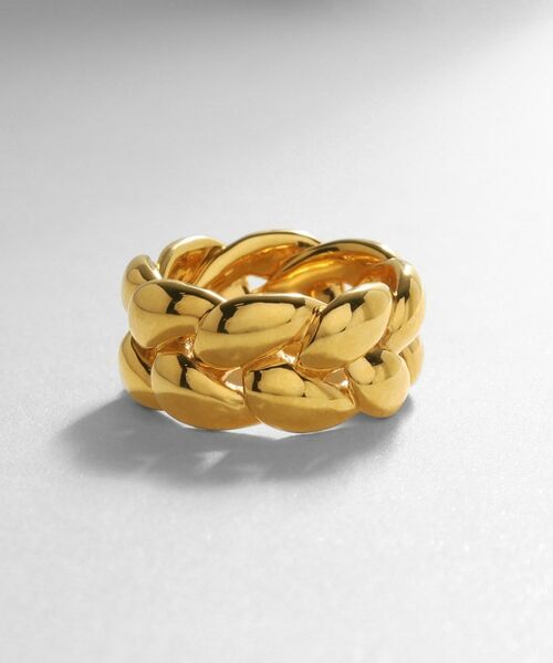 COCOSHNIK ONKITSCH / ココシュニックオンキッチュ リング | シルバー ニッティングモチーフ エタニティリングL GP | 詳細2