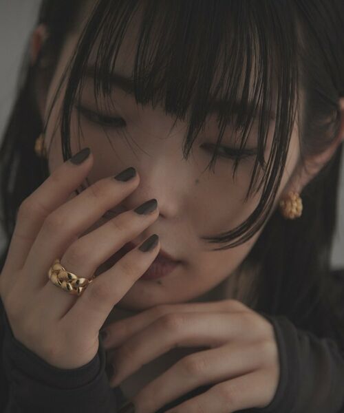 COCOSHNIK ONKITSCH / ココシュニックオンキッチュ リング | シルバー ニッティングモチーフ エタニティリングL GP | 詳細6