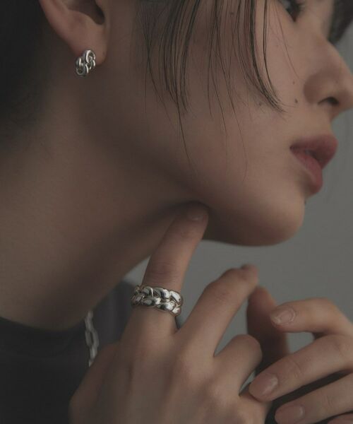 COCOSHNIK ONKITSCH / ココシュニックオンキッチュ リング | シルバー ニッティングモチーフ エタニティリングL | 詳細7