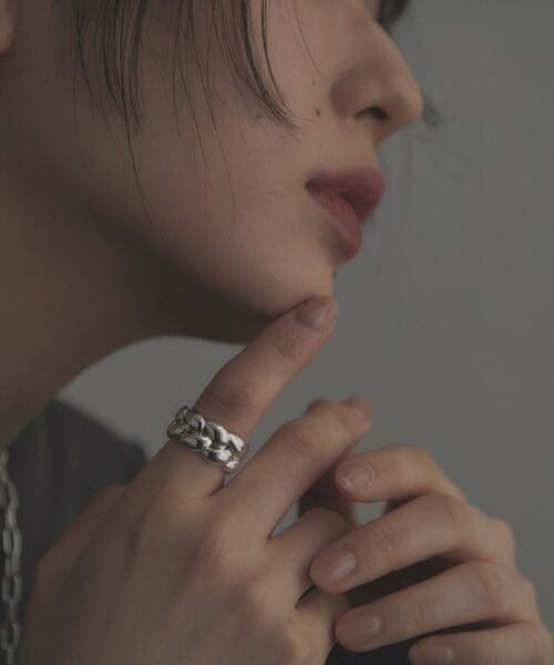 COCOSHNIK ONKITSCH / ココシュニックオンキッチュ リング | シルバー ニッティングモチーフ エタニティリングL | 詳細8